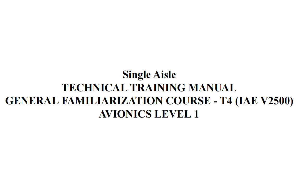 01-AVIONICS-LEVEL-1-General Familiarization Course
